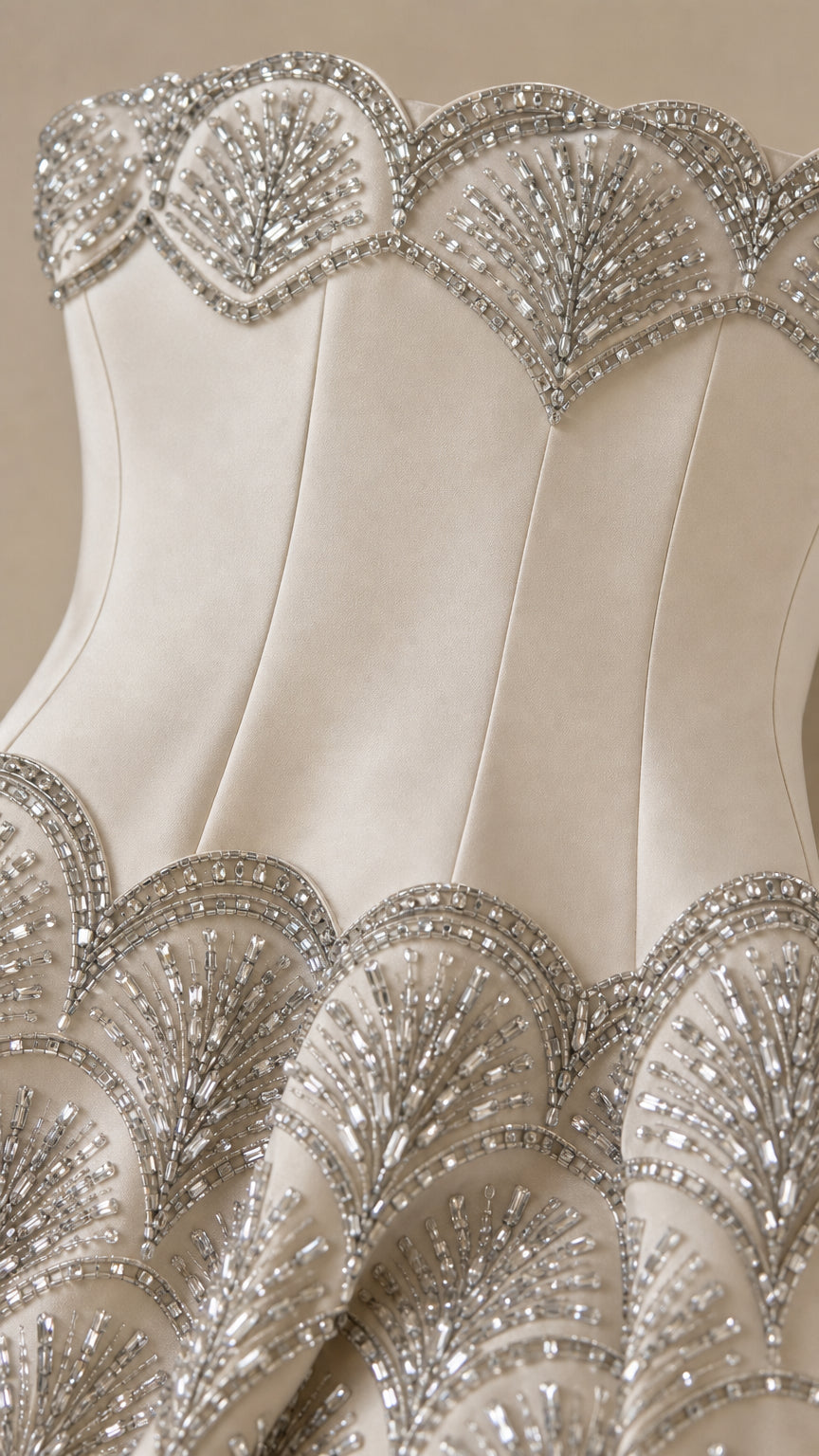 Stunning Sequin Embellished Strapless Evening Gown