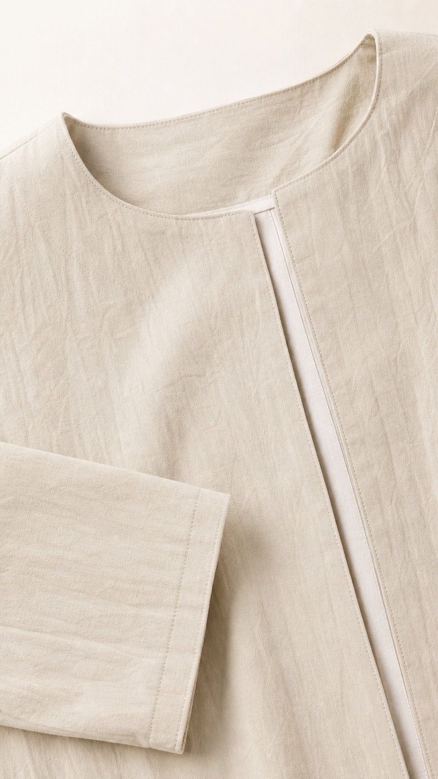 Women's Open Front Longline Linen Blend Duster Coat
