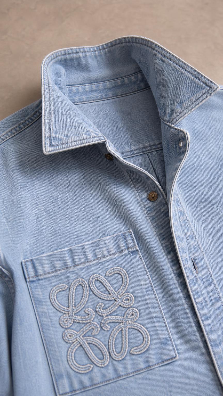 Women's Denim Short Sleeve Shirt and Shorts Matching Set