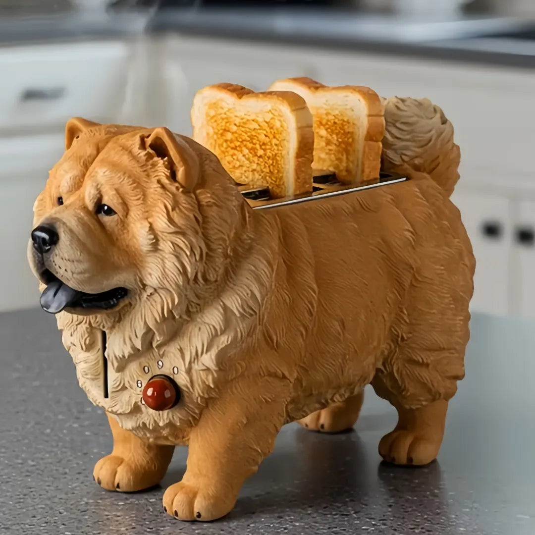 Creative 4-Slice Toaster | Cute Aesthetic Kitchen Appliance for Cozy Breakfast & Unique Home Decor -Chow Chow Toaster