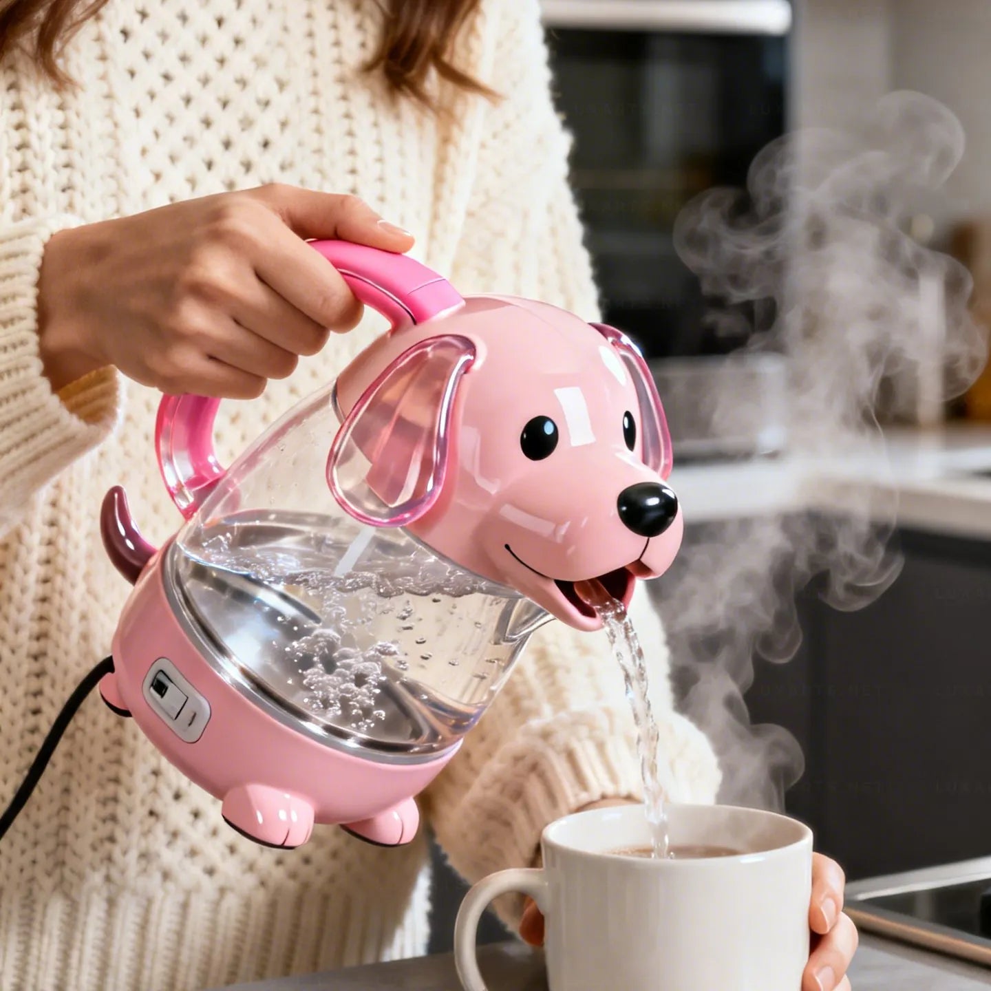 Whimsical Dog Glass Electric Kettle🫖🐶