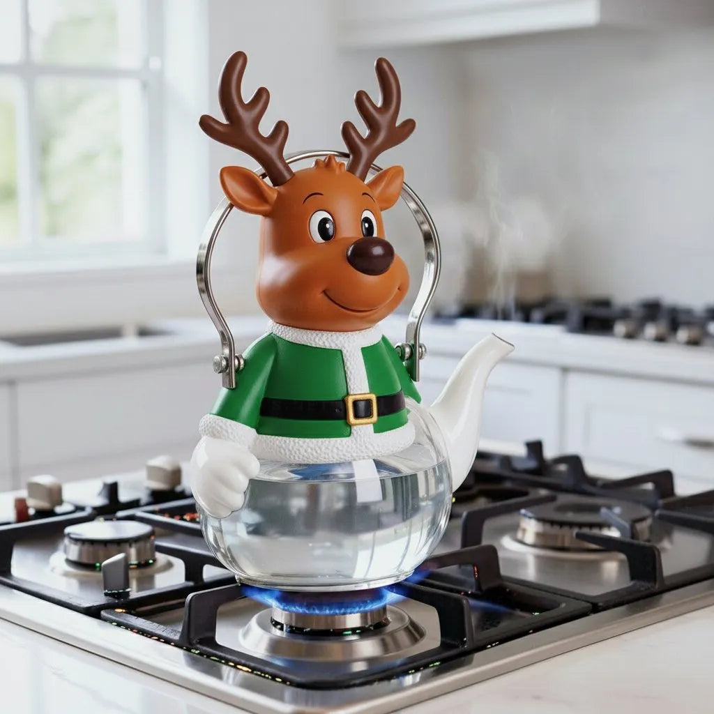 Whimsical Holiday Stovetop Glass Kettle Collection🫖⛄️