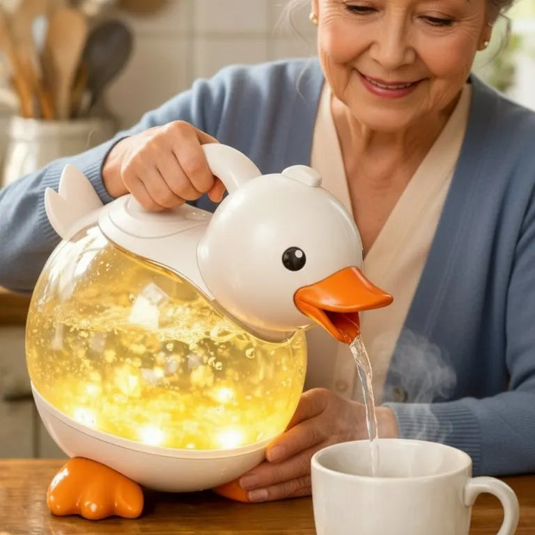 Whimsical Duck Glass Electric Kettle🫖🦆
