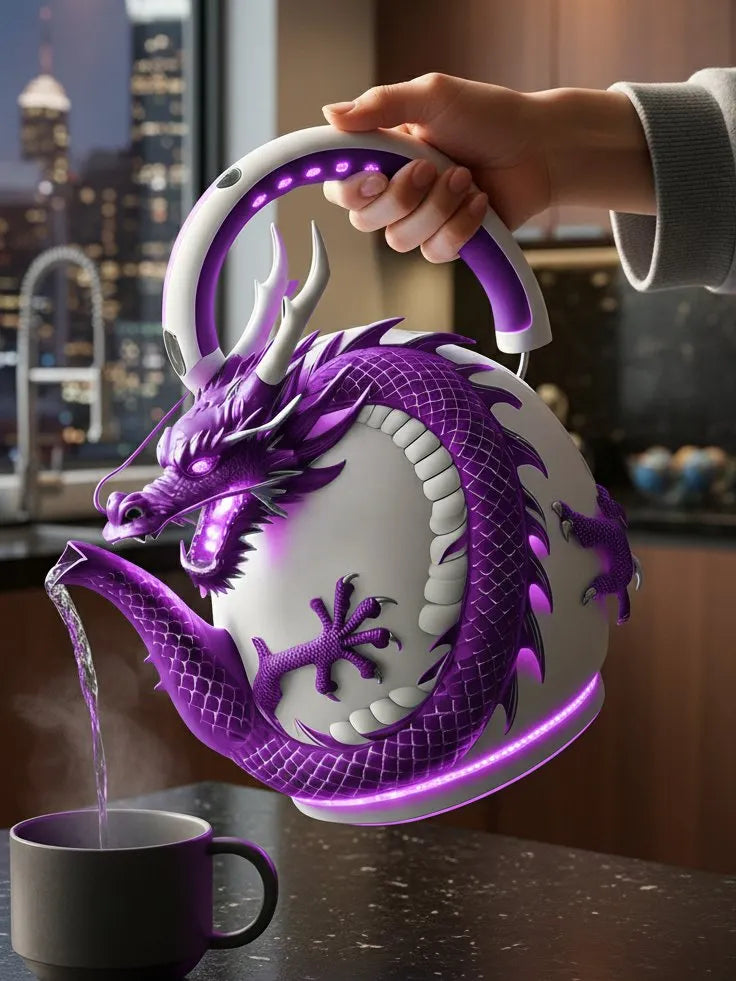 Mystic Dragon LED Electric Glass Kettle🐉