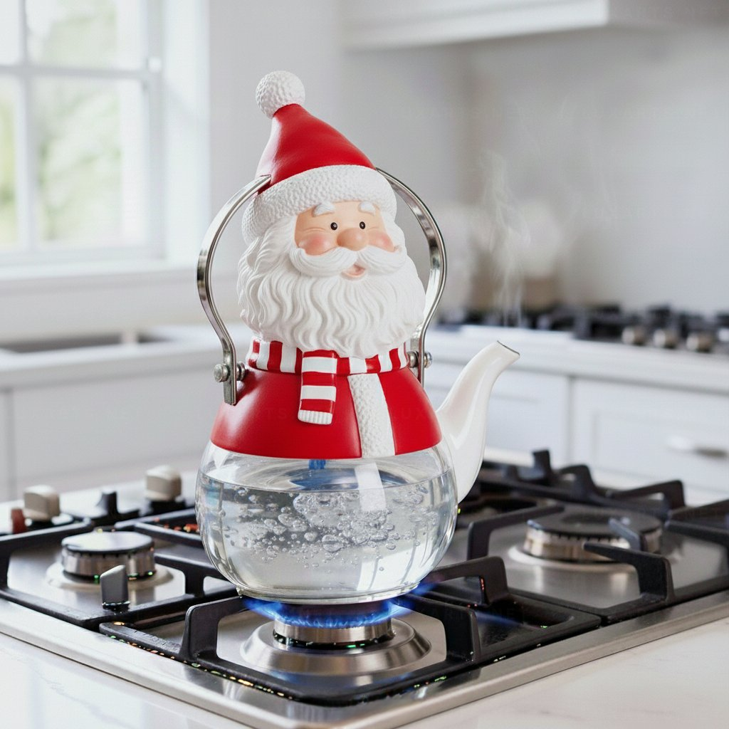 Whimsical Holiday Stovetop Glass Kettle Collection🫖⛄️