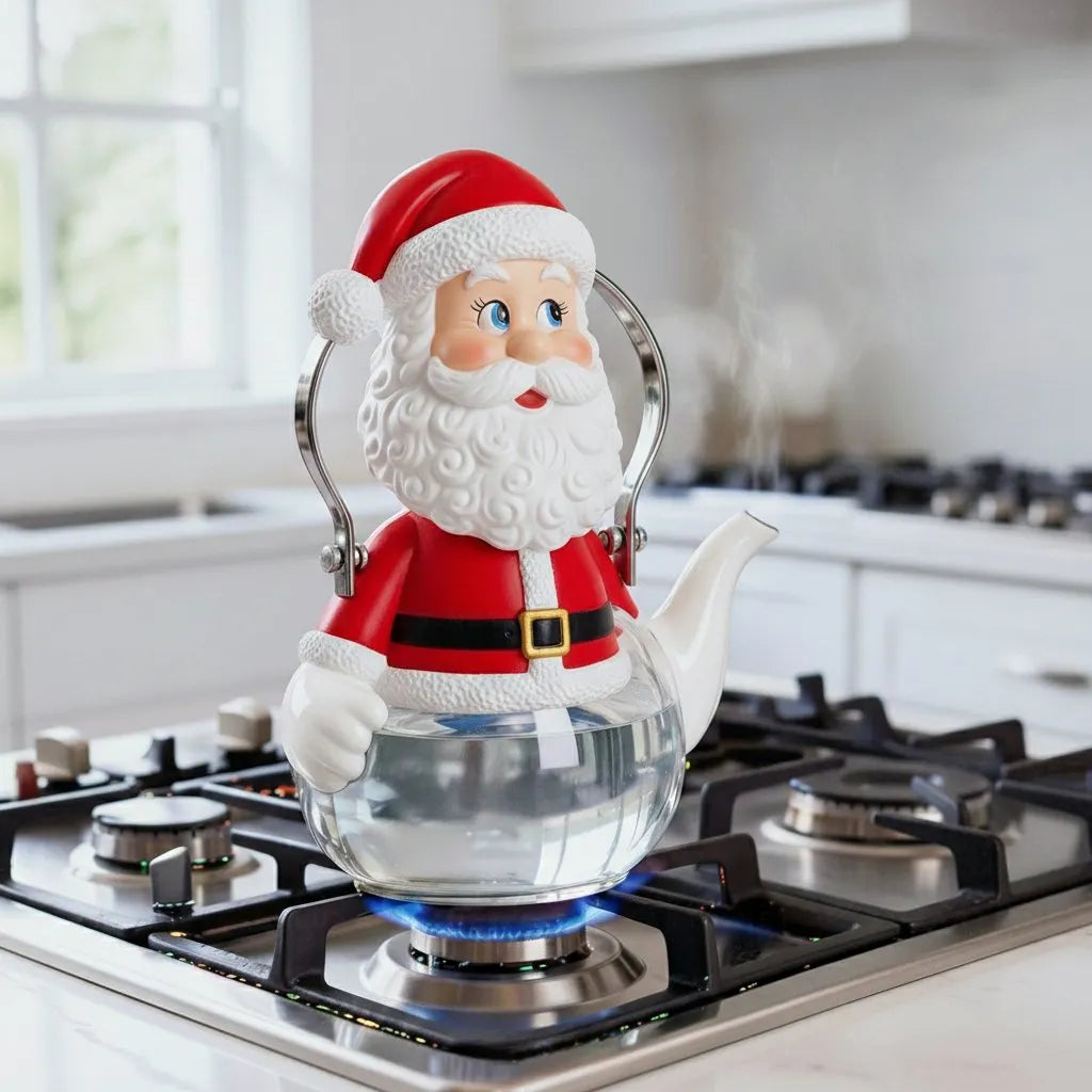 Whimsical Holiday Stovetop Glass Kettle Collection🫖⛄️
