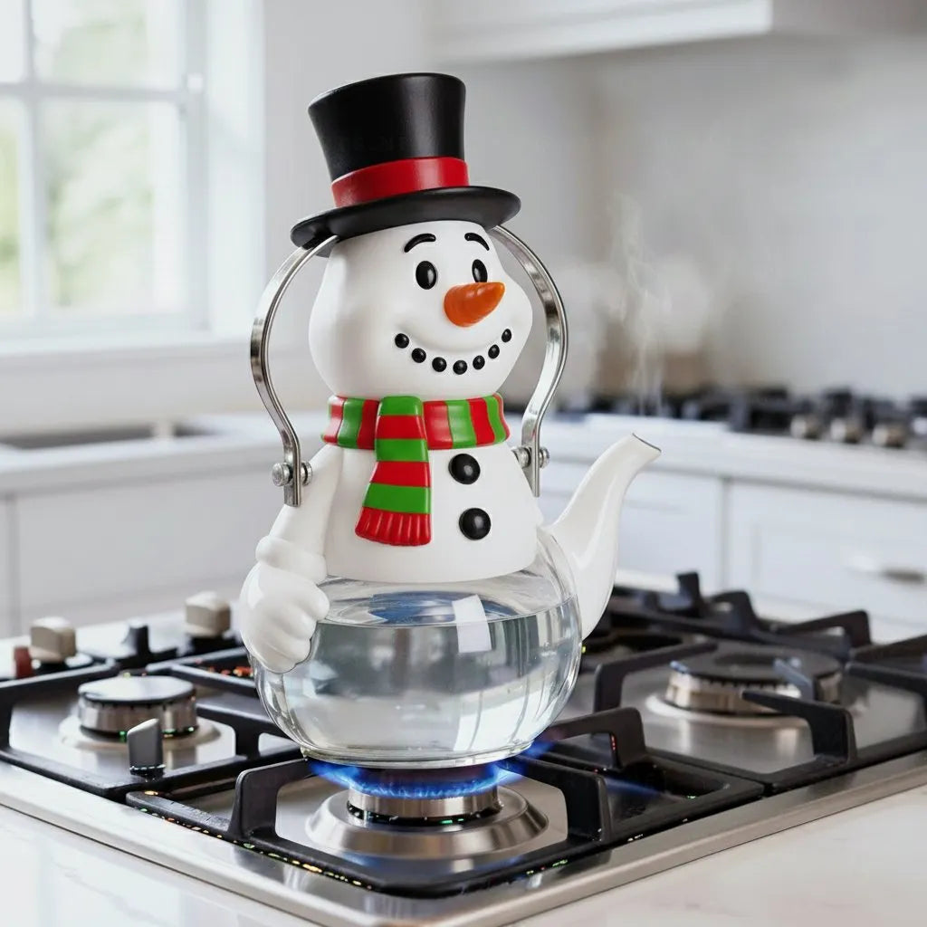 Whimsical Holiday Stovetop Glass Kettle Collection🫖⛄️