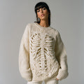 Vintage Halloween Anatomy Art Chunky Knitted Sweater