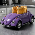 Creative 4-Slice Toaster | Cute Aesthetic Kitchen Appliance for Cozy Breakfast & Unique Home Decor -Classic Purple Beetle