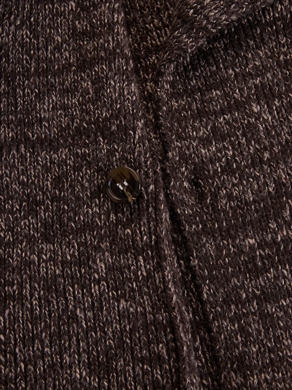 Brown Asymmetrical Zip Ribbed Knit Jacket