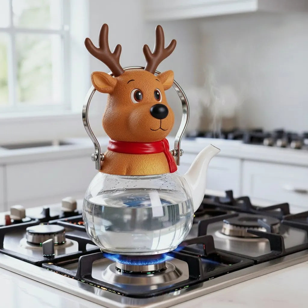 Whimsical Holiday Stovetop Glass Kettle Collection🫖⛄️