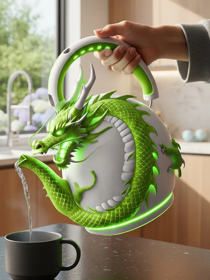 Mystic Dragon LED Electric Glass Kettle🐉