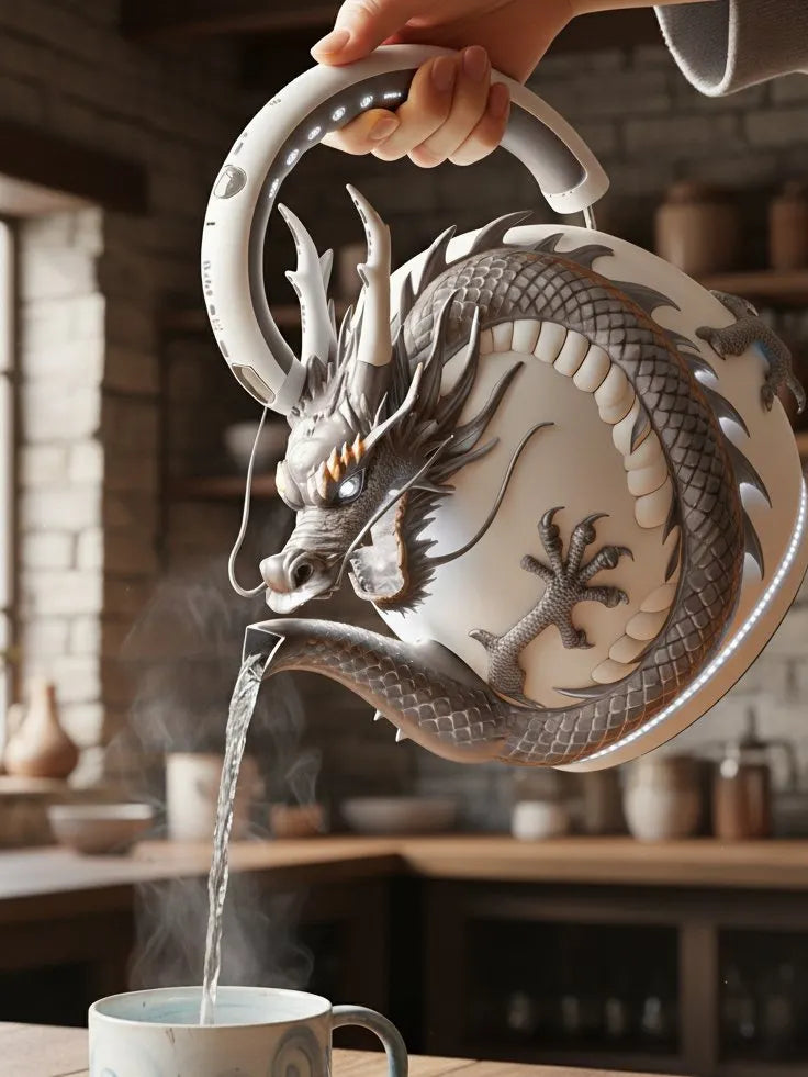 Mystic Dragon LED Electric Glass Kettle🐉